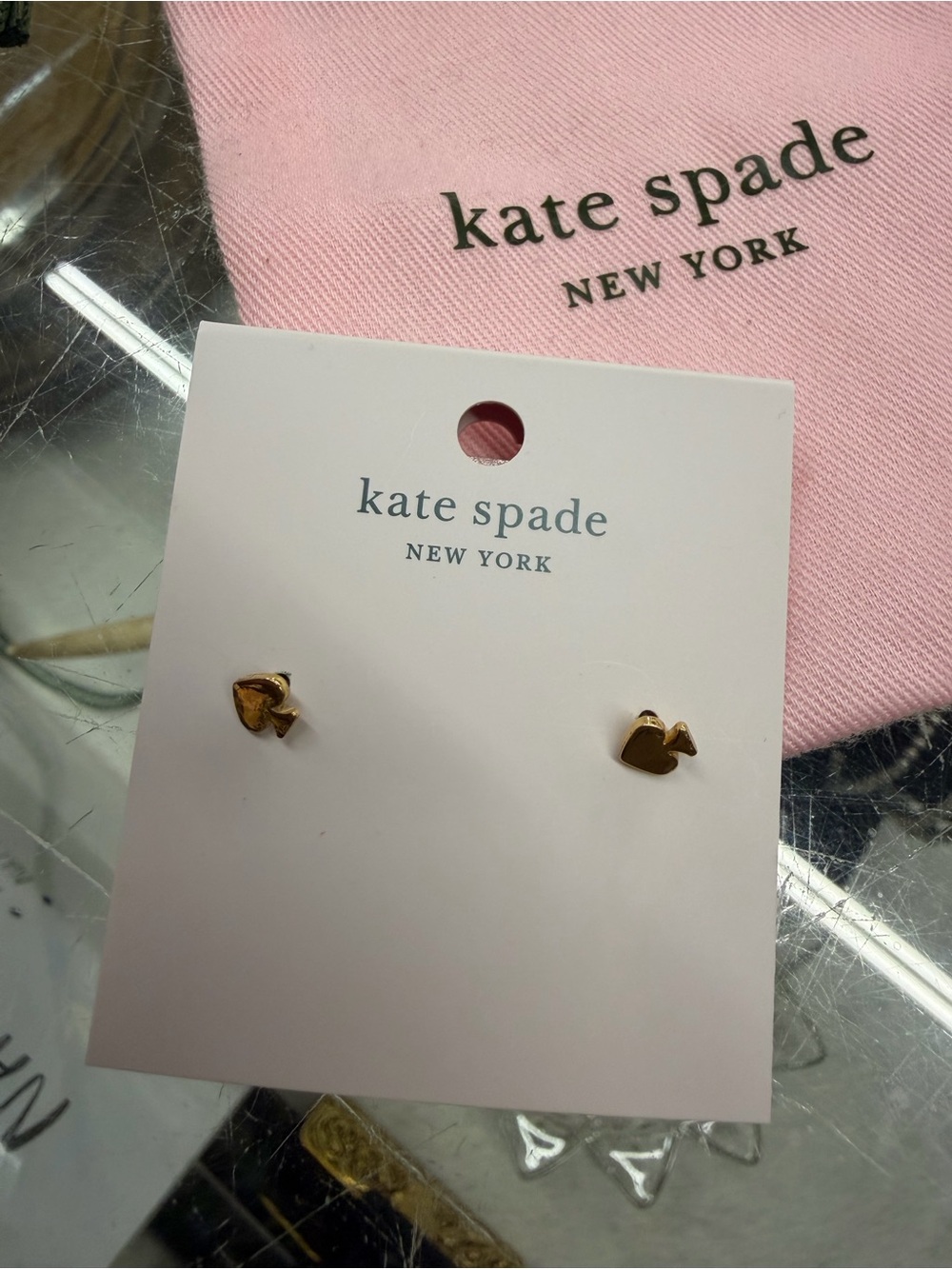 kate spade Kids Gold Spade Stud Earrings